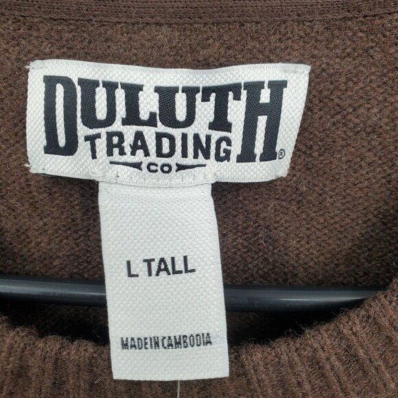 Duluth Trading Co Lambswool Crew Sweater Men Size Large Tall NWT Long Sleeve - Picture 4 of 13